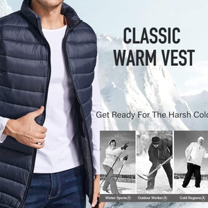 Chaleco Acolchado de Plumón para Hombre, Nuevo Modelo en Oferta, Alta Calidad, Súper Cálido, Grueso, Chaqueta de Invierno Transpirable con el Mejor OEM - Product Image 4