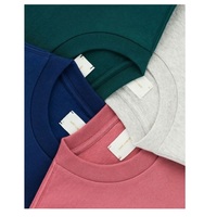 T-shirt Homme Oversize en Coton Tricoté Grande Taille avec Logo Personnalisé, Impression Gonflée de Haute Qualité 220 GSM, Écologique et Séchage Rapide pour l'Été