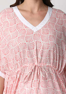 Robes à manches courtes imprimées pour femmes, ensemble de 2 pièces, costume de nuit, robe faite à la main, prix d'usine, vente en gros - Product Image 2