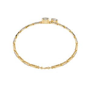 Fabulous 18K <b>Gold</b> Lab Grown Diamond Bracelet & <b>Bangle</b> Luxurious Jewelry Accessory - Product Image 3