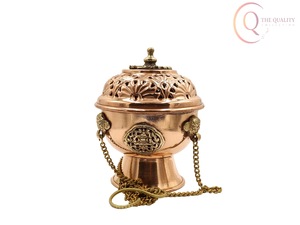 Brûleur d'encens artisanal en laiton pour usage religieux, 100% naturel, Bakhoor du Moyen-Orient, fabriqué avec des matériaux de haute qualité - Product Image 2