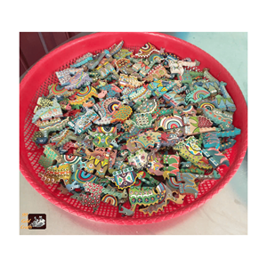 งานตกแต่งปลาทาสี-งานไม้แขวนของแท้ตกแต่งผนังไม้ไม่เหมือนใครปลาแกะสลักด้วยมือ - Product Image 4