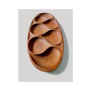 Natree Plateau de service en bois de teck écologique de haute qualité pour hôtel Souvenir populaire Type d'outils en bois faits à la main - Product Image 1