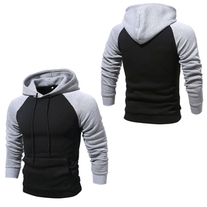 Pull à capuche en coton pour hommes, couleur unie, taille personnalisable et logo, basique en coton mélangé, service Oem, sweats à capuche pour hommes, nouvel arrivage - Product Image 3