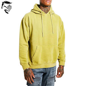 Sudadera con capucha desgastada unisex personalizada con lavado ácido 100% algodón estampado vintage sudaderas francesas en blanco para hombres - Product Image 1