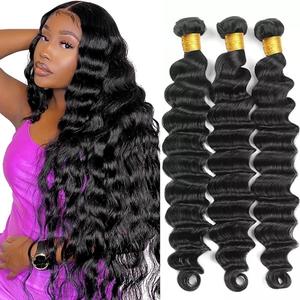 Lot de Cheveux Indiens Vierges Non Traités Remy, Cuticules Alignées, Tissage de Cheveux Ondulés Profonds Naturels, Boucles Afro - Product Image 1