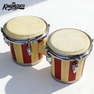 Bongó de Percusión Manual Básico de Calidad a Precio de Fábrica, Color Azul, Mezcla de 6 y 8 Pulgadas, Madera de Abedul, Piel de Oveja, Instrumento Musical Africano - Product Image 5