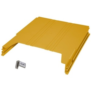Organisateur de bureau minimaliste en plastique jaune EICHNER, grand module de rangement mural, W262xD42xH302mm - Product Image 3