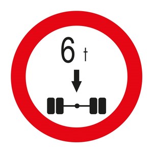 Panneau réfléchissant interdisant le transport de charges supérieures à 23 tonnes TT-23 pour véhicules - Product Image 1