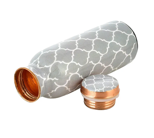 Printed Design Pure Copper <b>Bottle</b> Latest Arrival Metal Copper <b>Bottle</b> Printed Copper <b>Water</b> <b>Bottle</b> at Wholesale Prices from India - Product Image 4