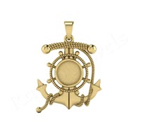 Nouveauté 2025 – Pendentif Croix Ancre en Argent Sterling 925, 31 mm, Sertissage Clos, Plaqué Or, Bijoux Fins, Style Personnalisé, Vente en Gros