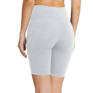 Wholesale 2025 New Arrivals Women's High Waist Elastic Biker <b>Shorts</b> XL Solid Color Custom Logo Butt Lifting Sports Yoga <b>Leggings</b> - Product Image 5