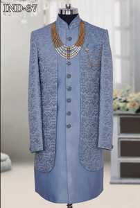 Estilo tradicional Rajasthani Sherwani Dhoti Pantalones Ropa DE BODA indooccidental para hombres Colección de diseñador informal Última - Product Image 4