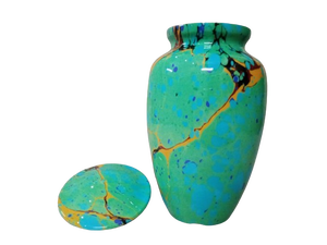 โกศเผาศพเซรามิกเคลือบเงา งานฝีมือสุดหรู ทันสมัย ขนาดผู้ใหญ่ พร้อมฝาปิดอะลูมิเนียม ขายส่งจากผู้ผลิต OEM - Product Image 6