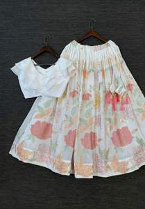 <b>Top</b> Quality Latest Collection Excellent Dress Georgette Lehenga Choli With Thread <b>Sequins</b> Embroidered Work Online Shopping India - Product Image 4