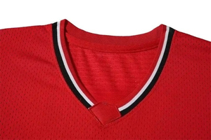 Jersey de baloncesto Retro para hombre, sudadera holgada cómoda de verano, transpirable No Jersey. 14, patrón de letras 3D Rojas, estilo de tendencia - Product Image 4