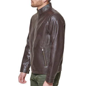 Veste en cuir véritable pour homme, coupe ajustée élégante, imperméable, écologique, de haute qualité, pour un look moderne, prix raisonnable - Product Image 5