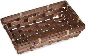 Panier de rangement rectangulaire en bambou Artisanat Plateau en osier pour la maison Cuisine Dry Store & Organisation - Product Image 6