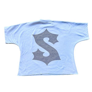 เสื้อยืดผ้าฝ้าย100% คอกลมทรงบ็อกซี่ฟิตไซส์ใหญ่พิเศษลายการ์ตูนเฮฟวีเวต DIY สไตล์สตรีทเสื้อยืดผู้ชายออกแบบโลโก้ได้ตามต้องการ - Product Image 4