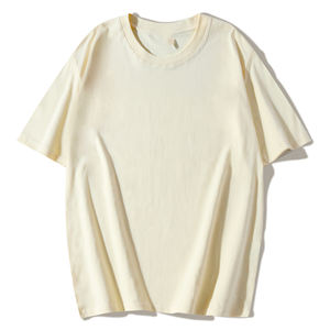 OEM Logo personnalisé vêtements d'été à la mode pour hommes fond 220g chemise en pur coton T-shirt couple T-shirt à manches courtes pour hommes - Product Image 5