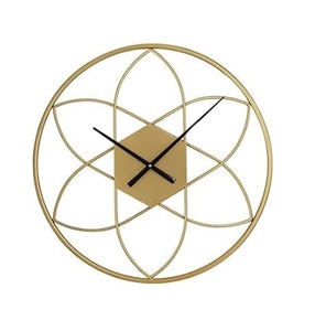 Reloj de pared de Metal dorado de lujo recién llegado anillo personalizado forma elegante reloj de pared decorativo para el hogar con exhibición de agujas - Product Image 6
