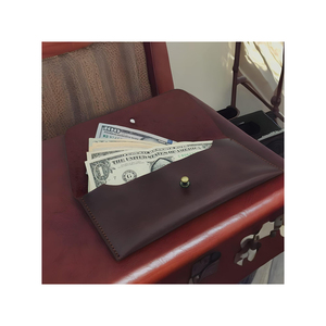 Nueva Cartera de Cuero Genuino Marrón 2024, Éxito de Ventas, con Sobre para Efectivo |   Bolso de Mano Retro para Hombre y Mujer al Mejor Precio - Product Image 1