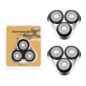Paquete de 2 Cuchillas de Repuesto Plateadas para Afeitadora Rotativa, Cuchillas Triples para Uso Facial, Compatibilidad Universal - Product Image 1