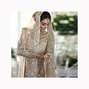 Vente en gros d'usine Haldi Yellow Lehenga Choli pour les femmes pour mariage et fête du Pakistan - Product Image 5