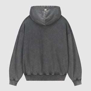Custom Oversize Drop Shoulder <b>Hoodie</b> <b>Men</b> Heavyweight 100% Cotton Acid Washed Vintage Streetwear Style Solid High Quality Fleece - Product Image 2