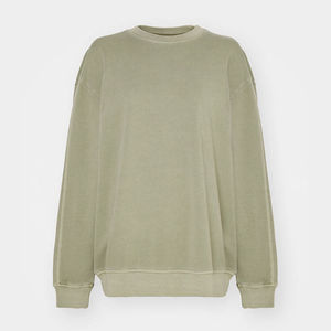 Sudadera de Algodón de Color Sólido de Nuevo Diseño al por Mayor, Proveedor Directo de Fábrica, Manga Larga, Cuello Redondo, Personalizable en la Parte Delantera para Mujer - Product Image 6