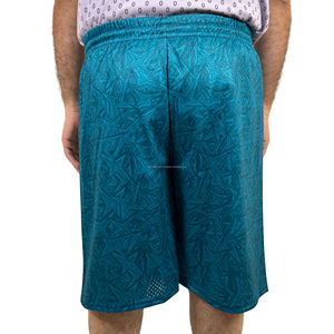 Logo personnalisé couleur double couche Designer Mesh Shorts doublure été Sublimation partout impression vierge Mesh Men Shorts - Product Image 2