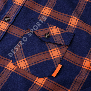 Camisa de franela gruesa cómoda informal de algodón 100% para hombre para primavera invierno prendas de vestir antiarrugas transpirable para exteriores - Product Image 4