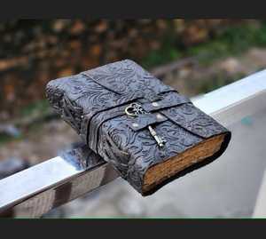 Cổ Điển Hoa Phong Cách Da Tạp Chí Mộc Mạc Nâu Bông Giấy Cuốn Sách Bóng Tối Cổ Deckle Cạnh Máy Tính Xách Tay Giấy Và Phác Thảo - Product Image 3