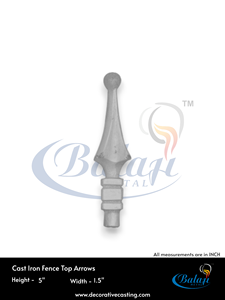 Embouts décoratifs en métal Balaji, pointes de lance en fer forgé, garde-corps de clôture, 5 pouces de haut, 1,5 pouces de large, robuste, facile à assembler - Product Image 3