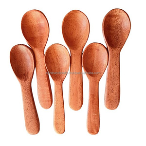 Ustensiles de cuisine en bois naturel, fabricant indien, couverts en bois naturel, Long manche, mélange de bois, couverts populaires, Design fait à la main - Product Image 4