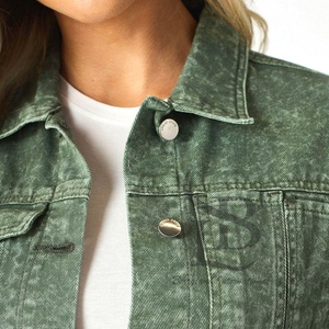 2025 nouvelle tendance vêtements de plein air femmes jeans vestes haute qualité OEM Service femmes Denim jean Denim veste taux de gros - Product Image 3