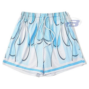 Pantalones Cortos de Baloncesto Unisex de Malla, Diseño Gráfico Drip, Transpirables, Resistentes al Viento, de Secado Rápido, Cintura Elástica, para Gimnasio y Deportes - Product Image 1