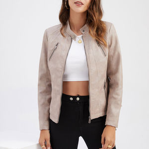 Chaqueta de Cuero de Invierno para Mujer de Alta Calidad, Exterior de Poliéster, Lona Original Transpirable, Servicio OEM, Venta al por Mayor, Relleno de Algodón 2026 - Product Image 5