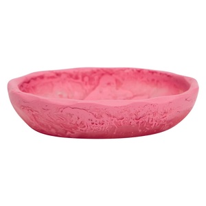 Bols de service en résine écologique faits à la main, belle couleur élégante, plats et assiettes de haute qualité, polis, sans danger pour la salade de fruits - Product Image 1