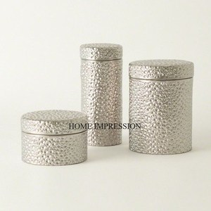 Fourniture directe d'usine de haute qualité en métal de forme cylindrique ensemble de 3 ustensiles de cuisine aliments et autres articles pots en fer blanc - Product Image 5