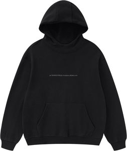 Sudadera con capucha de gran tamaño para hombre Sudadera con capucha de lana de peso pesado Sudadera con capucha de algodón Ropa de calle Lisa Sudadera con capucha con bolsillo - Product Image 1