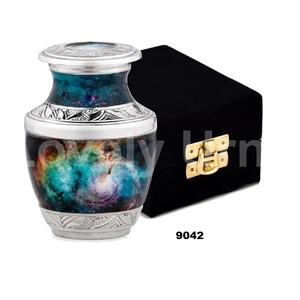 Urna de galaxia pequeña Starburst para recuerdo de cenizas con caja de regalo de terciopelo para urna de cremación pequeña para urna decorativa de cenizas humanas - Product Image 1