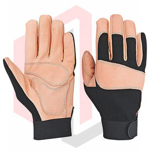Gants de protection pour les mains 2025, gants de mécanicien personnalisés en cuir fendu, anti-vibration, antidérapants, poignet en tricot, sans silicone - Product Image 1