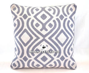 Designer Wool Handmade Kashmiri Embroidery Wool Chain Stitched Cushion Cover For Sofa Living Room Hot Selling Product By ITHL - Product Image 3