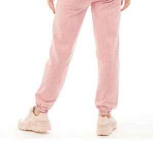 Pantalon de jogging d'hiver pour femme avec logo personnalisé, 100% coton, taille à cordon, autres, décontracté, vert plat, molleton de soie - Product Image 2