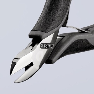 KNIPEX Cortacables Electrónicos de 115 mm, Pequeños, con Punta Biselada, Acabado Pulido Espejo, Prensador de Cables - Product Image 3