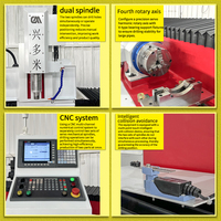 Machine de perçage de tubes CNC à double axe 220V, usinage de précision, diamètre de perçage maximal de 12 mm, perçage multi-angles de précision de 0,02 mm