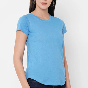 Camiseta de Cuello Redondo para Mujer, 100% Algodón Orgánico de Lujo, Preencogido, Certificado GOTS, Ajuste Clásico Suave de Primera Calidad - Product Image 1