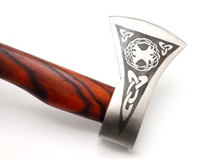 High Carbon Steel DIY Grade <b>Axe</b> with Embossed Head and Wood Handle for Outdoor <b>Camping</b> & Industrial Cutting Applications - Product Image 2