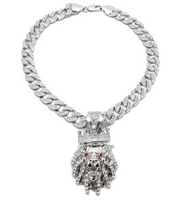 Cadena Cubana Personalizada con Diamantes Cultivados en Laboratorio y Colgante con Letra DM, Juego de Collares de Plata de Ley 925 para Hombre - Product Image 4